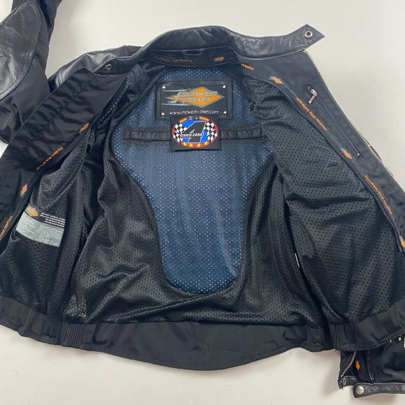 Power Trip Chris Carr Armored Motorcycle Jacket Men's Small Black - Picture 8 of 16